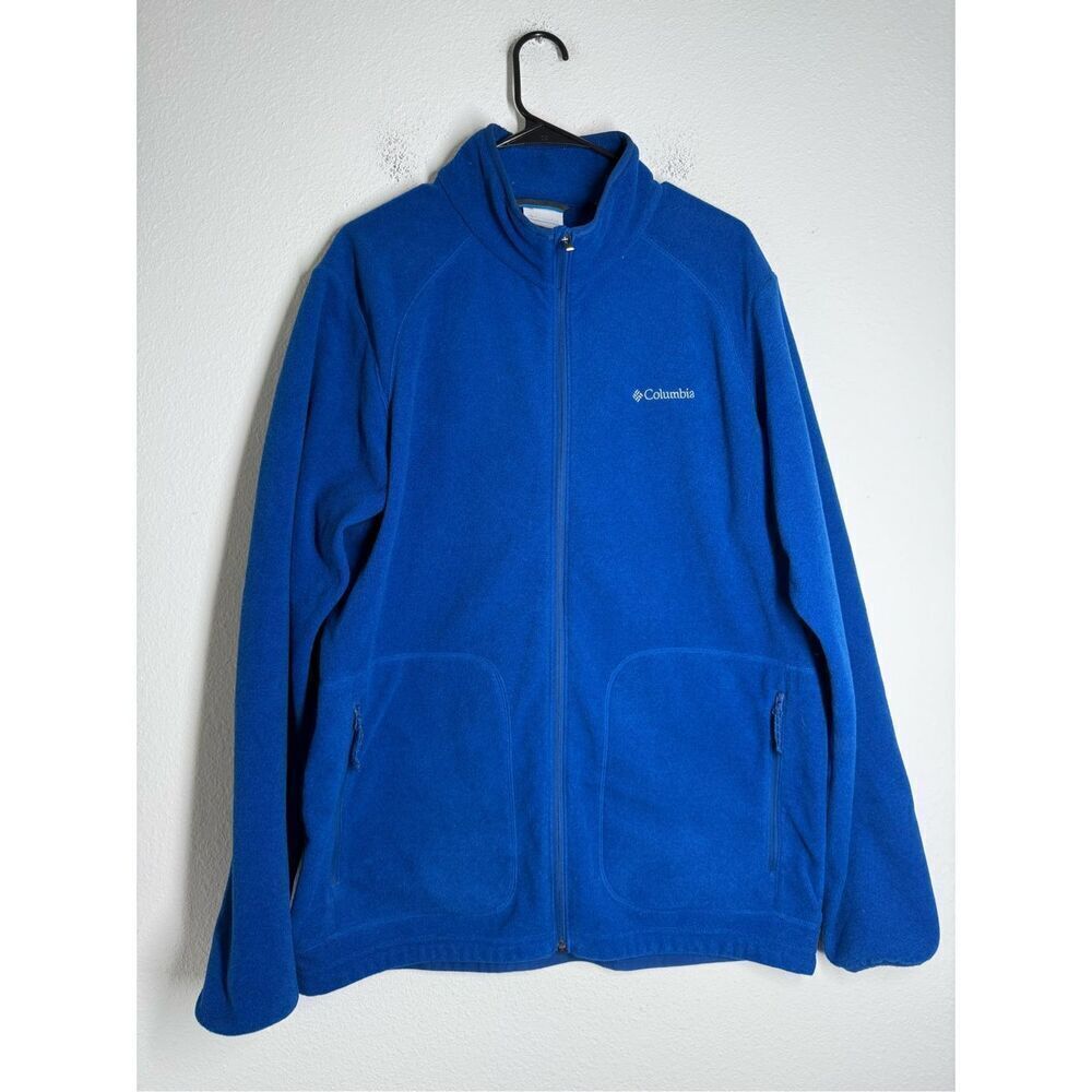 Columbia Men’s Fleece Full-Zip Jacket Blue 2 Pocket Size L